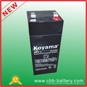 Koyama High Quality 4V4ah Sealed Lead Acid Battery for UPS, Alarm Systems